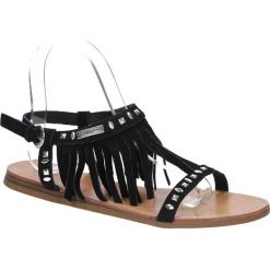 Sandały les tropeziennes 07055 gala. Czarne sandały damskie Les Tropeziennes, bez wzorów, ze skóry ekologicznej, eleganckie, bez obcasa, bez zapięcia. Za 249,99 zł.