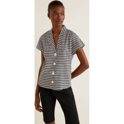 Mango - Bluzka Pine. Czarne bluzki damskie marki Mango, xl, bez wzorów, z bawełny, casualowe, bez kołnierzyka, bez rękawów. Za 89,90 zł.