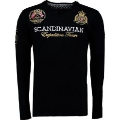 T-shirty męskie z nadrukiem: Koszulka „Jevin” w kolorze czarnym