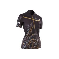Koszulka do biegania krótki rękaw PERF TRAIL damska. Czarne t-shirty damskie marki KALENJI, z elastanu, z krótkim rękawem, do biegania. Za 79,99 zł.