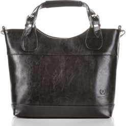 Czarna Włoska skórzana damska torba PAOLO PERUZZI SHOPPER BAG. Czarne torby damskie na zakupy Paolo Peruzzi, bez wzorów, ze skóry, na ramię, bez dodatków. Za 299,00 zł.
