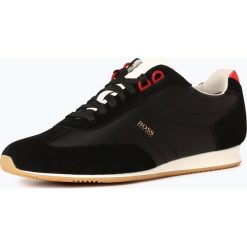 BOSS Casual - Tenisówki męskie z dodatkiem skóry – Orland, czarny. Czarne trampki męskie marki BOSS Casual, bez wzorów, ze skóry, sportowe, bez zapięcia. Za 649,95 zł.