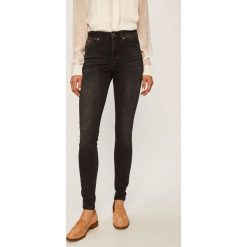 Tommy Jeans - Jeansy TJ 2008. Czarne jeansy damskie Tommy Jeans, bez wzorów, z elastanu, z podwyższonym stanem. Za 429,90 zł.