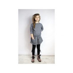 SUKIENKA GIZEM MINI DRESOWA MELANŻ SZARA. Szare sukienki dziewczęce marki Meleksima, bez wzorów, z bawełny, bez rękawów, mini. Za 83,99 zł.