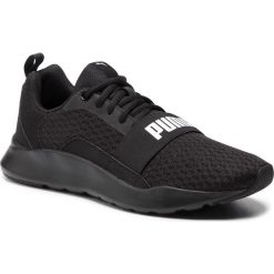 Buty PUMA - Wired 366970 01 Puma Black/Puma Black/Black. Czarne buty sportowe męskie Puma, ze skóry ekologicznej, bez zapięcia, na fitness i siłownię. W wyprzedaży za 189,99 zł.