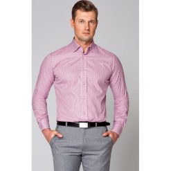 Koszula Czerwona w Kratę Pena. Czerwone koszule męskie LANCERTO, m, w kratkę, z bawełny, eleganckie, z klasycznym kołnierzykiem, bez rękawów. W wyprzedaży za 139,90 zł.