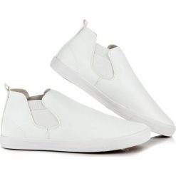 Trampki damskie slip on: Wysokie slipony białe DESTANEE