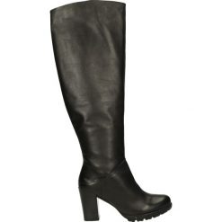 Kozaki - 65756 DEN BLA. Czarne buty zimowe damskie marki Venezia, z materiału, na obcasie. Za 223,00 zł.