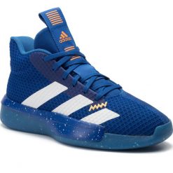 Buty adidas - Pro Next 2019 G26200 Croyal/Ftwwht/Blue. Niebieskie buty sportowe męskie Adidas, ze skóry, bez zapięcia, do koszykówki. W wyprzedaży za 259,00 zł.