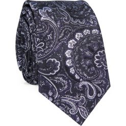 Krawat jedwabny KWWR000349. Czarne krawaty męskie marki Giacomo Conti, bez wzorów, z jedwabiu, eleganckie. Za 129,00 zł.