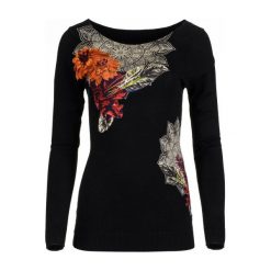 Swetry klasyczne damskie: Desigual Sweter Damski Aneta Xs Czarny