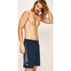Under Armour - Szorty. Niebieskie spodenki sportowe męskie Under Armour, s, z nadrukiem, z poliesteru, sportowe. Za 119,90 zł.