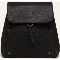 Answear - Plecak. Czarne plecaki damskie ANSWEAR, bez wzorów, ze skóry ekologicznej, eleganckie. W wyprzedaży za 99,90 zł.