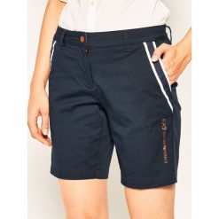 Szorty materiałowe EA7 Emporio Armani 3HTS56 TN29Z 1554. Niebieskie szorty damskie EA7 Emporio Armani, xs, bez wzorów, z elastanu. W wyprzedaży za 339,00 zł.