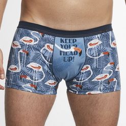 Bokserki męskie CORNETTE Flamingo. Szare bokserki męskie Cornette, bez wzorów, z dzianiny. Za 33,14 zł.