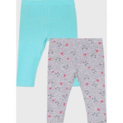 Blukids - Legginsy dziecięce 68-98 cm (2-pack). Niebieskie spodnie dziewczęce Blukids, bez wzorów, z elastanu. Za 49,90 zł.