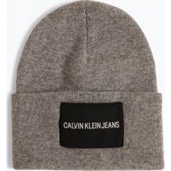 Calvin Klein Jeans - Czapka męska z dodatkiem kaszmiru, szary. Szare czapki męskie marki Calvin Klein Jeans, z jeansu. Za 179,95 zł.