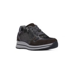 Buty Nero Giardini MP NERO GIARDINI VELOUR CARBONE. Szare trampki i tenisówki damskie marki Nero Giardini MP, bez wzorów, bez zapięcia. Za 311,01 zł.