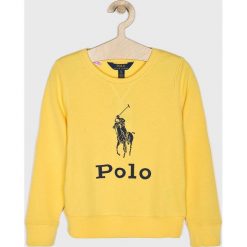 Polo Ralph Lauren - Bluza dziecięca 128-176 cm. Żółte bluzy dziewczęce Polo Ralph Lauren, z nadrukiem, z bawełny, bez rękawów, bez kaptura. W wyprzedaży za 279,90 zł.