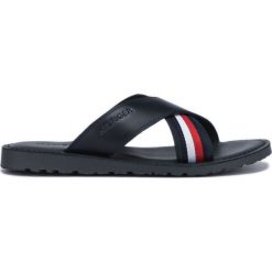 Tommy Hilfiger Kapcie Niebieski. Niebieskie kapcie męskie TOMMY HILFIGER, ze skóry. Za 292,95 zł.