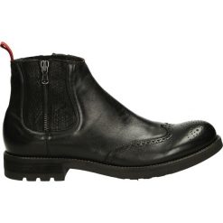 Botki męskie - 349252 P-R NE. Czarne botki męskie Venezia, ze skóry. Za 329,00 zł.