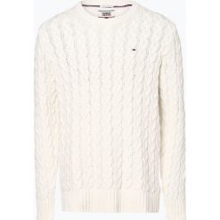 Tommy Jeans - Sweter męski, niebieski. Niebieskie swetry klasyczne męskie Tommy Jeans, l, z haftami, z jeansu. Za 449,95 zł.