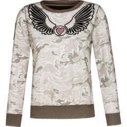 Bluza AERONAUTICA MILITARE. Szare bluzy damskie Aeronautica Militare, z aplikacjami, bez rękawów, bez kaptura. W wyprzedaży za 365,00 zł.
