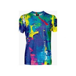 Vision of abstraction men's t-shirt. Niebieskie t-shirty męskie marki Mars from venus, s, bez wzorów, bez kołnierzyka. Za 101,40 zł.