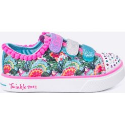 Skechers - Tenisówki dziecięce. Szare buty sportowe dziewczęce marki Skechers, z materiału. W wyprzedaży za 199,90 zł.