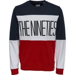 ONLY&SONS Męska bluza Rico Sweat Reg Dark Sapphire (rozmiar S). Niebieskie bluzy męskie Only&Sons, s, bez wzorów, bez kołnierzyka, bez rękawów, bez kaptura. W wyprzedaży za 79,00 zł.