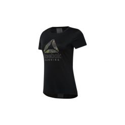 T-shirty z krótkim rękawem Reebok Sport Koszulka Running Essentials Delta Graphic. Czarne topy sportowe damskie Reebok Sport, xs, bez wzorów, bez kołnierzyka, z krótkim rękawem, krótkie, bez kaptura. Za 99,95 zł.