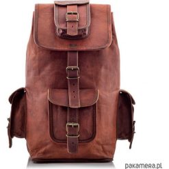 Plecak skórzany damski brązowy Outlander BT02. Pomarańczowe plecaki damskie Pakamera, bez wzorów, ze skóry, vintage. Za 559,00 zł.