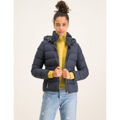 Kurtka puchowa Geox Adrya W9425T T2570 F4386. Niebieskie kurtki damskie Geox, bez wzorów, z poliesteru, bez kaptura. W wyprzedaży za 599,00 zł.