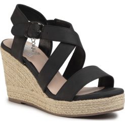 Espadryle XTI - 34294 Negro. Czarne espadryle damskie Xti, bez wzorów, ze skóry ekologicznej, bez obcasa, na obcasie. W wyprzedaży za 169,00 zł.