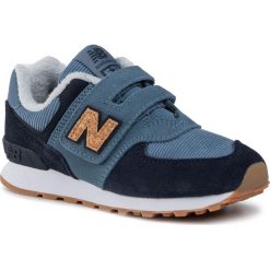 Sneakersy NEW BALANCE - YV574KWA Niebieski. Niebieskie trampki chłopięce New Balance, bez wzorów, z zamszu, na rzepy. Za 249,00 zł.