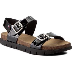 Rzymianki damskie: Sandały TOMMY HILFIGER – DENIM Slide Sandal 3Z FW0FW00634 Black 990