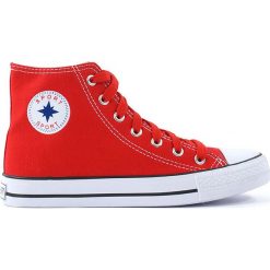 TRAMPKI MŁODZIEŻOWE SPO 8224 CZE. Buty sportowe damskie SPORT, bez wzorów, z materiału, bez zapięcia. Za 36,90 zł.
