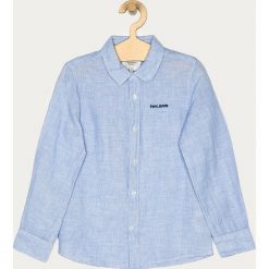 Pepe Jeans - Koszula dziecięca Theo 128-176 cm. Niebieskie koszule chłopięce Pepe Jeans, bez wzorów, z bawełny, eleganckie, z klasycznym kołnierzykiem, z długim rękawem, długie. Za 259,90 zł.