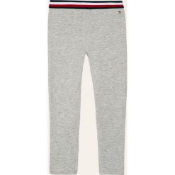 Tommy Hilfiger - Legginsy dziecięce 92-176 cm. Szare spodnie dziewczęce TOMMY HILFIGER, bez wzorów, z elastanu. Za 89,90 zł.