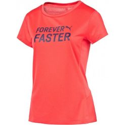 Puma Koszulka Sportowa Pe Running S S Logo Tee W M. Różowe bluzki sportowe damskie marki Puma, l, z napisami. W wyprzedaży za 65,00 zł.