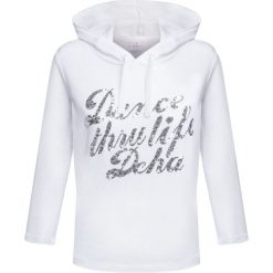 Bluza DEHA DANCE Biały. Białe bluzy damskie marki Deha, z aplikacjami, z dzianiny, bez rękawów, z kapturem. W wyprzedaży za 252,00 zł.