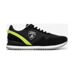 Lamborghini Tenisówki Czarny. Czarne trampki męskie Lamborghini, bez wzorów, ze skóry, na sznurówki. Za 747,95 zł.