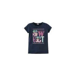 Bluzka dziewczęca z printem t-shirt. Czarne t-shirty dziewczęce TXM. Za 16,99 zł.