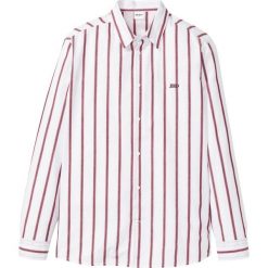 Koszula z długim rękawem bonprix biały w paski. Białe koszule męskie marki bonprix, xl, w paski, bez kołnierzyka, z długim rękawem. Za 74,99 zł.
