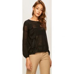 Stefanel - Sweter. Czarne swetry damskie Stefanel, xl, bez wzorów, z dzianiny, bez rękawów, bez kaptura. W wyprzedaży za 279,90 zł.