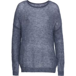 Sweter bonprix ciemnoniebieski melanż. Niebieskie swetry klasyczne damskie bonprix, z dekoltem w łódkę. Za 37,99 zł.