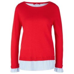 S.Oliver Sweter Damski 40 Czerwony. Czerwone swetry damskie marki S.Oliver, s, bez wzorów, bez rękawów, bez kaptura. Za 259,00 zł.