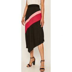 Dkny - Spódnica. Czarne spódniczki damskie DKNY, na co dzień, s, bez wzorów, z poliesteru, casualowe, midi, rozkloszowane. Za 499,90 zł.