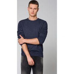 Sweter Granatowy w Jodełkę Radley. Niebieskie swetry męskie LANCERTO, na wiosnę, s, bez wzorów, z wełny, z okrągłym kołnierzem, bez kaptura. Za 299,90 zł.