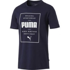 T-SHIRT BOX TEE. Czarne t-shirty męskie Puma, m, bez wzorów, bez kołnierzyka. W wyprzedaży za 69,99 zł.
